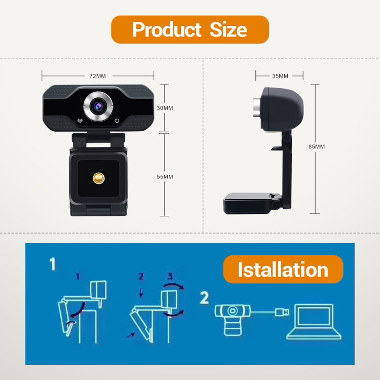Lisslune | HD 1080P Webcam with Integrated Microphone Smart Webcam USB Streaming Beauty Live Camera for Computer Android TV