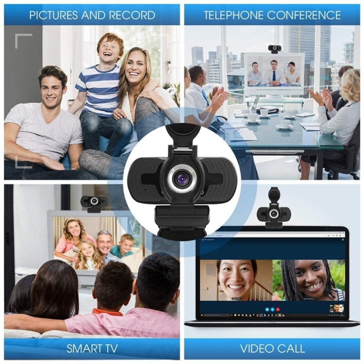 Lisslune | Full HD 1080P Webcam with noise-cancelling microphone Skype streaming live camera for computer Android TV