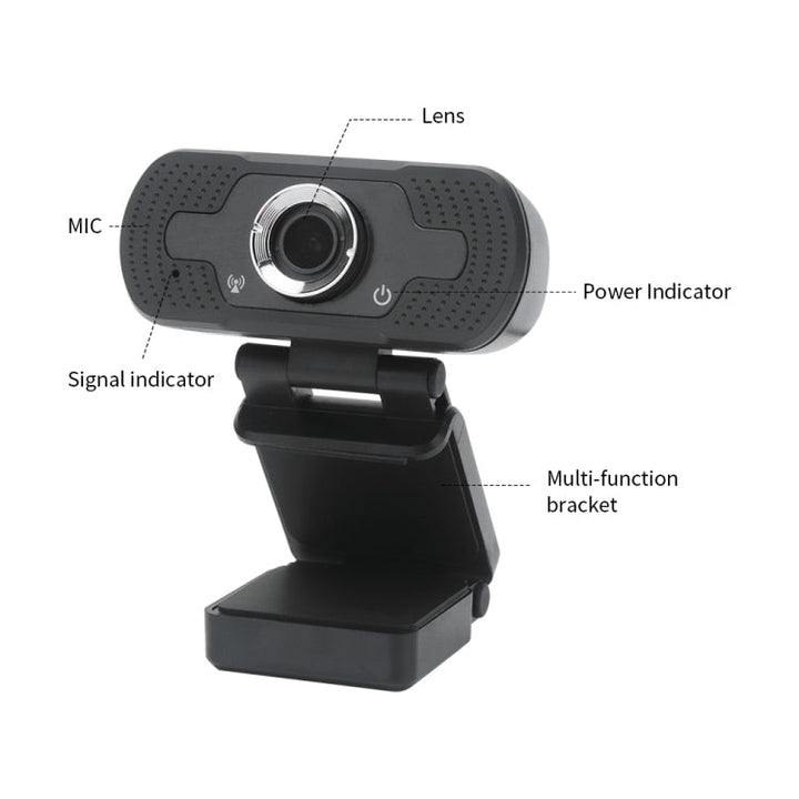 Lisslune | Full HD 1080P Webcam with noise-cancelling microphone Skype streaming live camera for computer Android TV