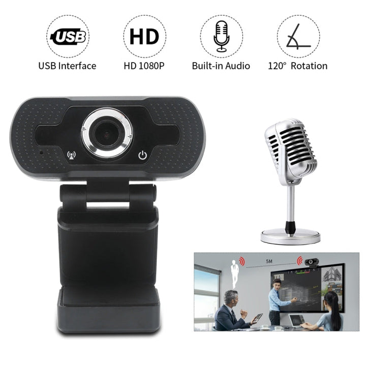 Lisslune | Full HD 1080P Webcam with noise-cancelling microphone Skype streaming live camera for computer Android TV