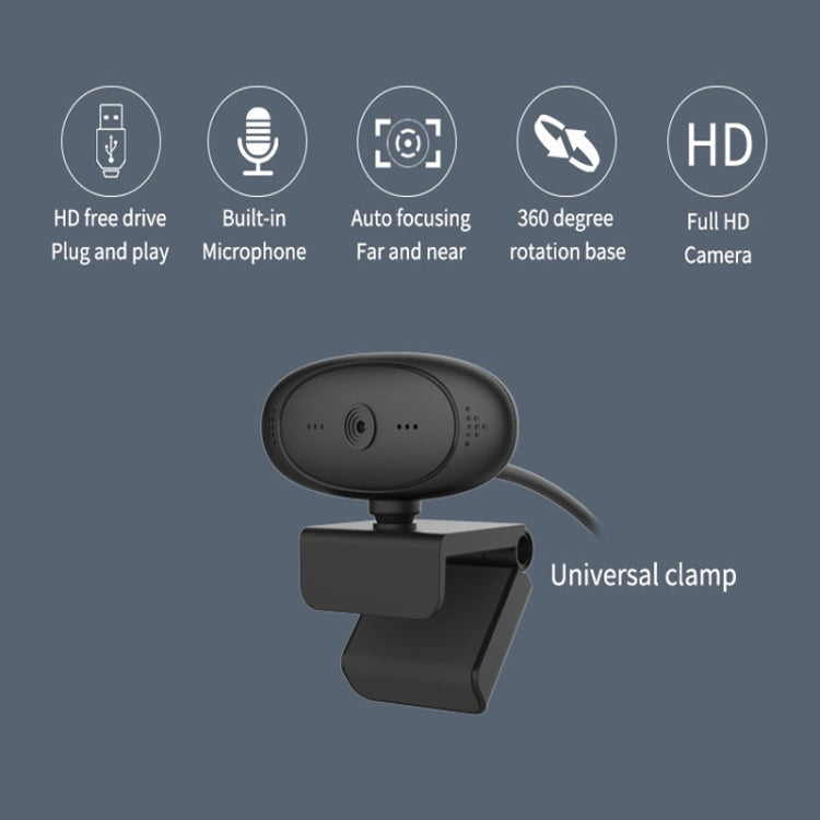 Lisslune | Full HD 1080P Webcam with integrated microphone Smart Webcam USB Streaming Live Camera with noise reduction