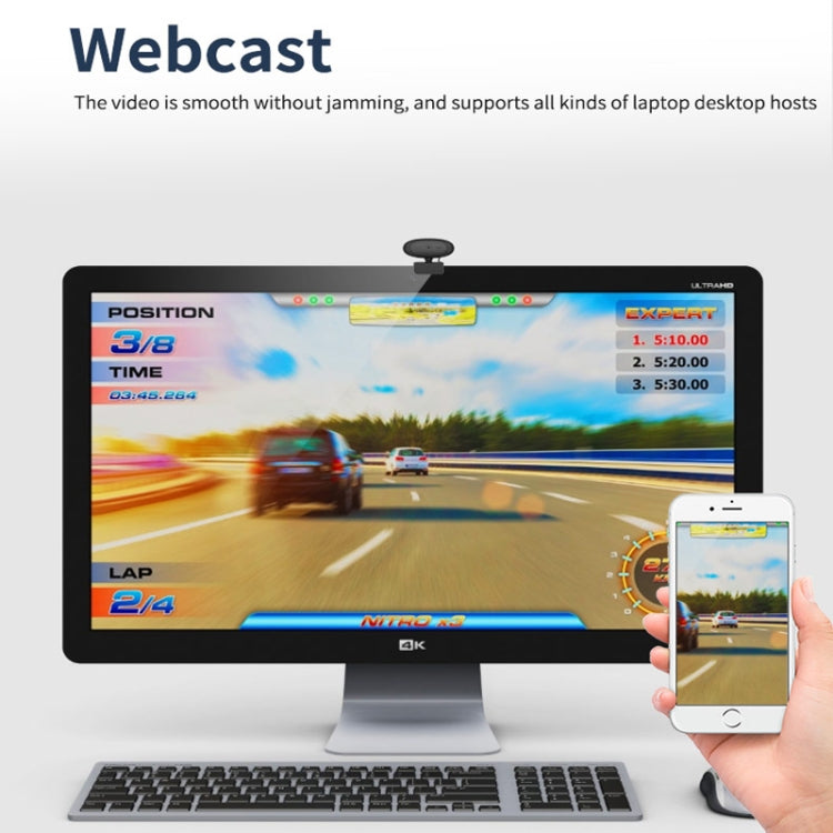 Lisslune | Full HD 1080P Webcam with integrated microphone Smart Webcam USB Streaming Live Camera with noise reduction