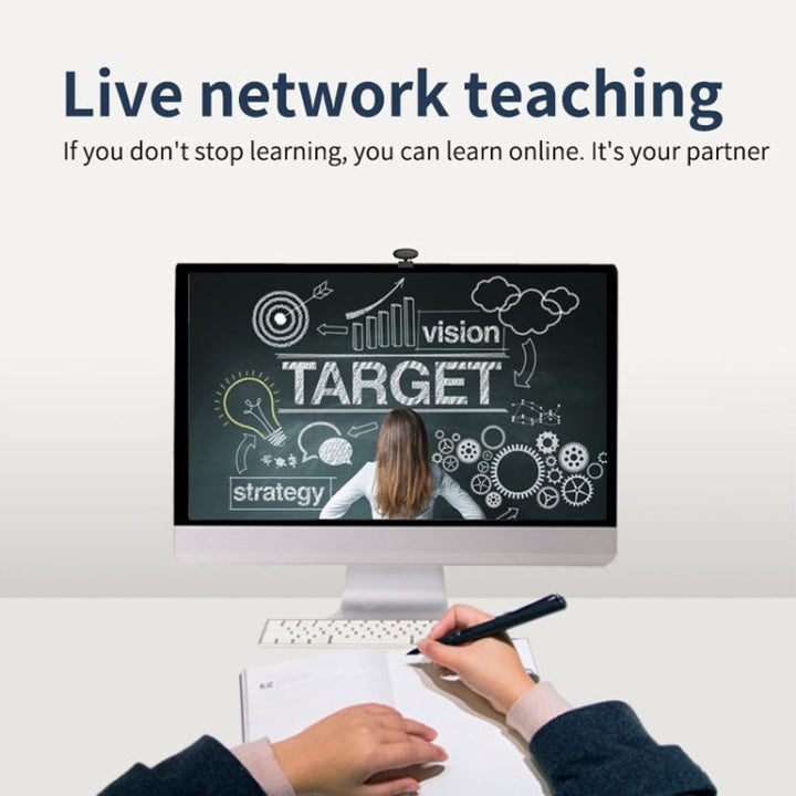 Lisslune | Full HD 1080P Webcam with integrated microphone Smart Webcam USB Streaming Live Camera with noise reduction