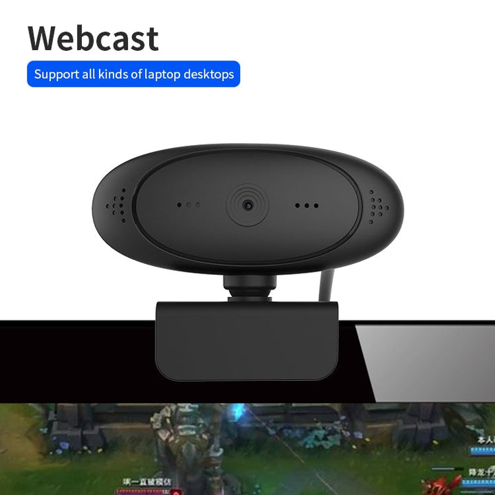 Lisslune | Full HD 1080P Webcam with integrated microphone Smart Webcam USB Streaming Live Camera with noise reduction