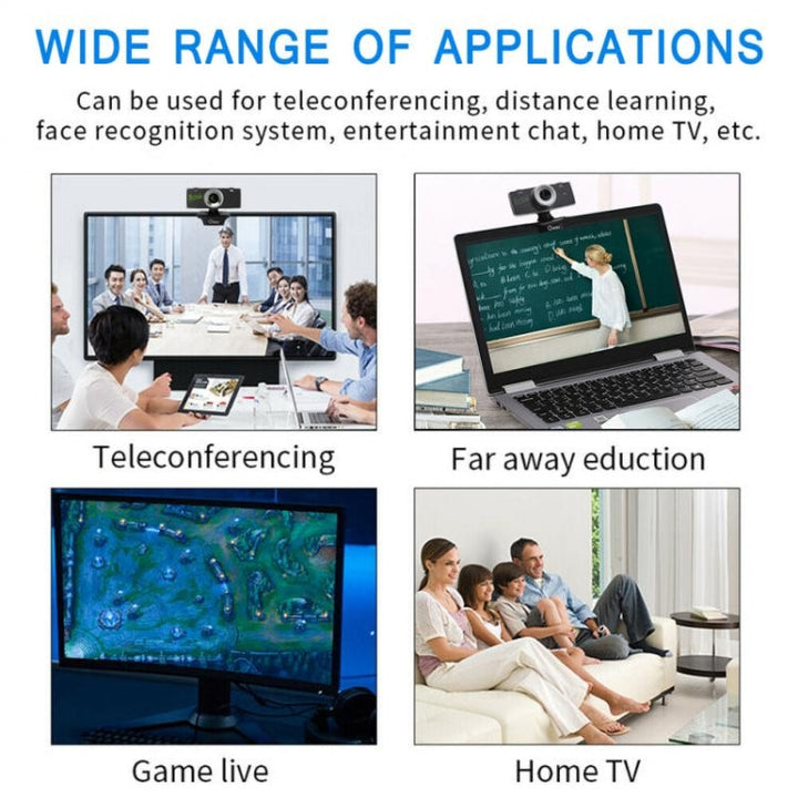 Lisslune | Gsou B18S HD Webcam with built-in microphone Smart webcam USB streaming live camera with noise cancellation