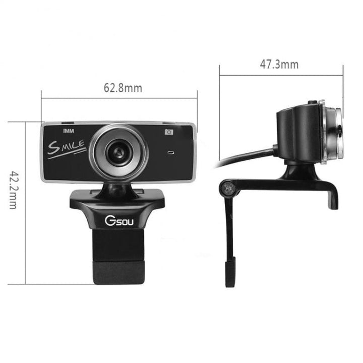 Lisslune | Gsou B18S HD Webcam with built-in microphone Smart webcam USB streaming live camera with noise cancellation
