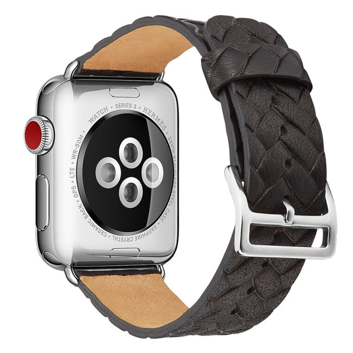 Lisslune | For Apple Watch Series 9&8&7 41mm / SE 3&SE 2&6&SE&5&4 40mm / 3&2&1 38mm Braided Strap (Black)