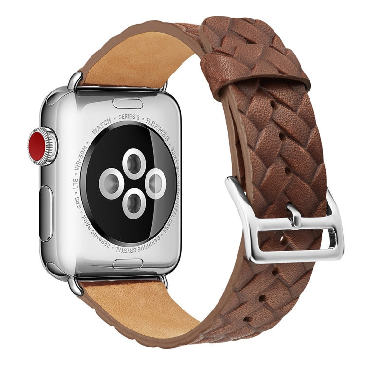 Lisslune | For Apple Watch Series 9&8&7 41mm / SE 3&SE 2&6&SE&5&4 40mm / 3&2&1 38mm Braided Strap (Brown)