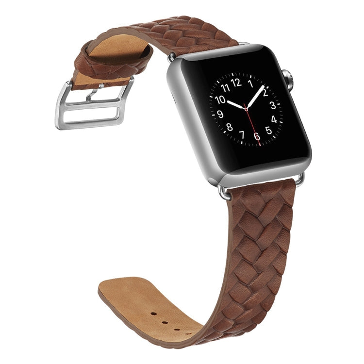 Lisslune | For Apple Watch Series 9&8&7 41mm / SE 3&SE 2&6&SE&5&4 40mm / 3&2&1 38mm Braided Strap (Brown)