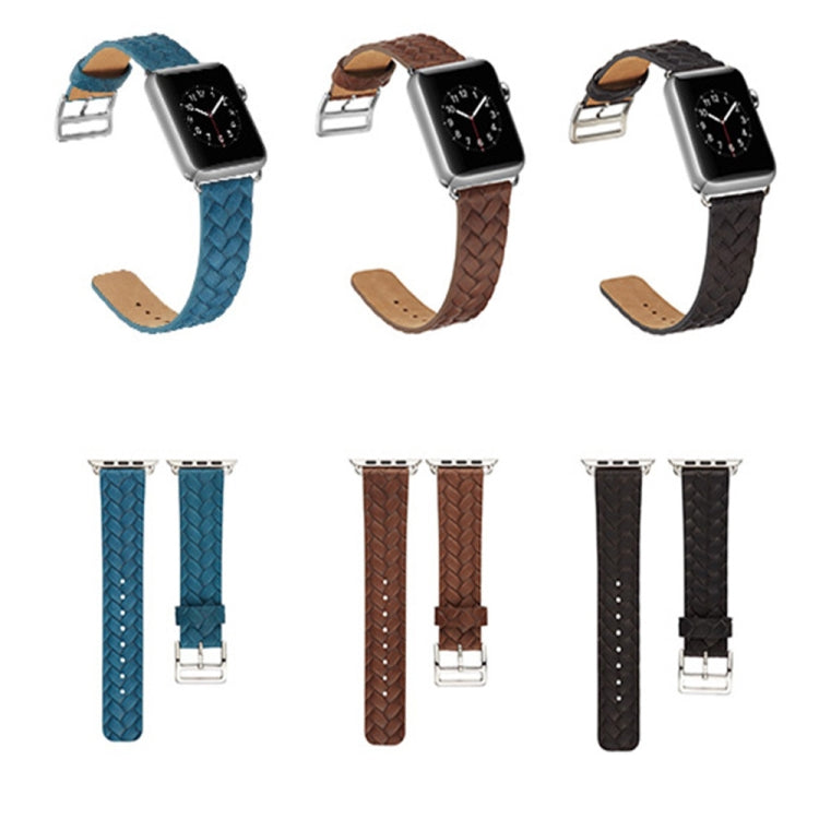 Lisslune | For Apple Watch Series 9&8&7 41mm / SE 3&SE 2&6&SE&5&4 40mm / 3&2&1 38mm Braided Strap (Brown)