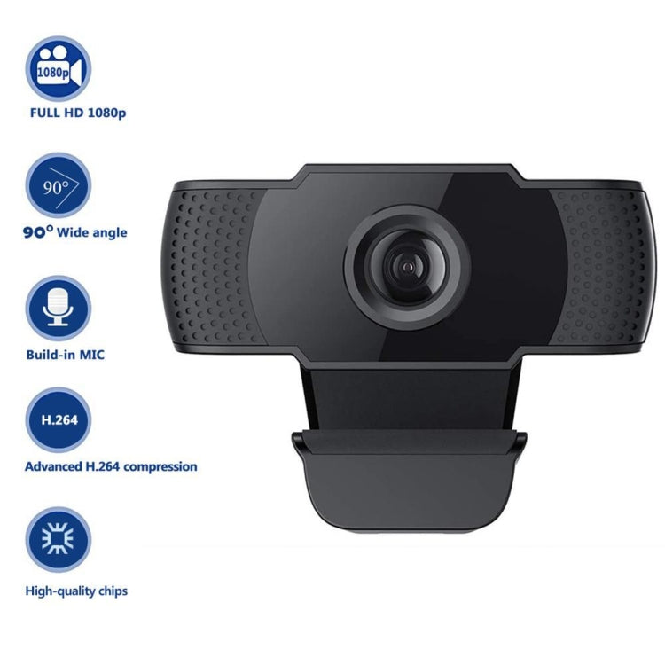 Lisslune | HD 1080P Megapixel USB Webcam with CMOS sensor and MIC for computers-PC-laptops