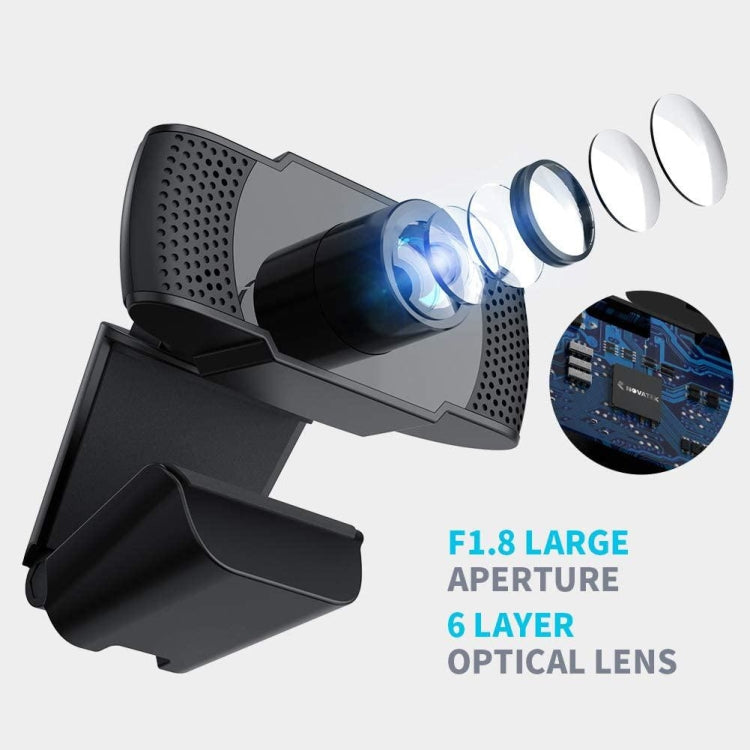 Lisslune | HD 1080P Megapixel USB Webcam with CMOS sensor and MIC for computers-PC-laptops