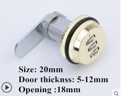 Lisslune | 3-Digit Mechanical Password Cabinet Lock