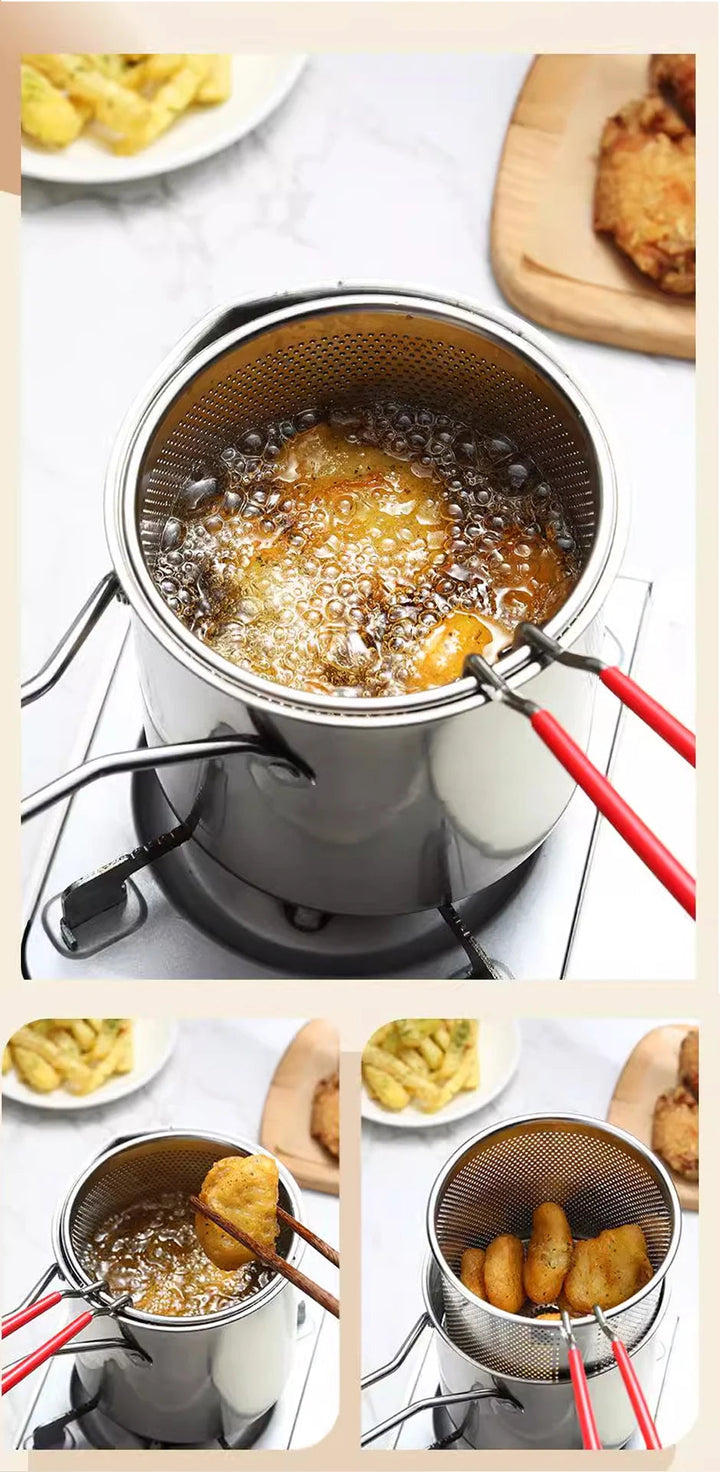 Lisslune | CookPro - Compact Frying Set with Oil Saving Button