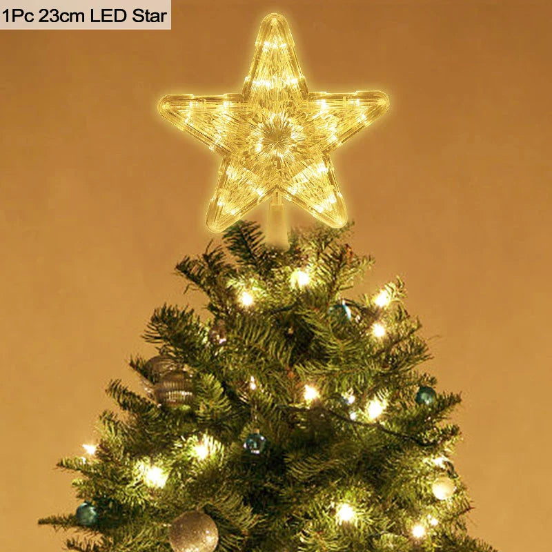 Rynx | LED Glowing Christmas Tree Star Christmas Tree Decoration Lamp 2025 New Year's Decorations For Home Navidad Natal Noel