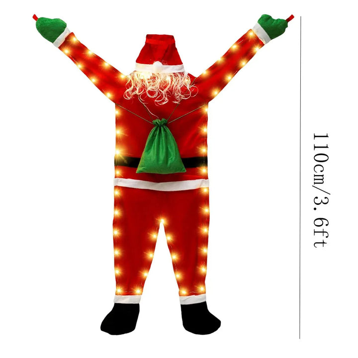 Rynx | Christmas hanging Santa outdoor decorations large climbing Santa Xmas for outdoor roof window balcony Xmas decor
