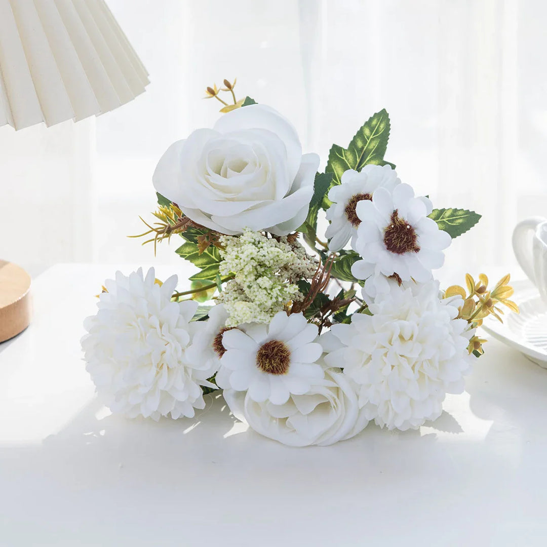Rynx | 1PC Artificial Flowers Cheap New Year's Decoration Wedding Garden Peony Arch Christmas Home Artificial Silk Rose Hydrangea Vase for