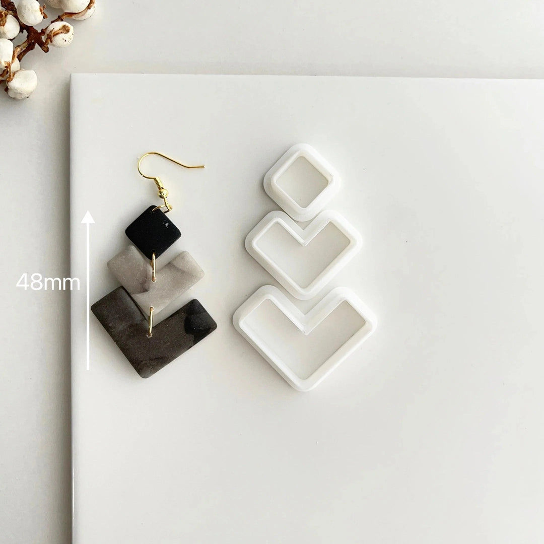 Lisslune | Creative geometric polymer ceramic cutters for unique earring creations