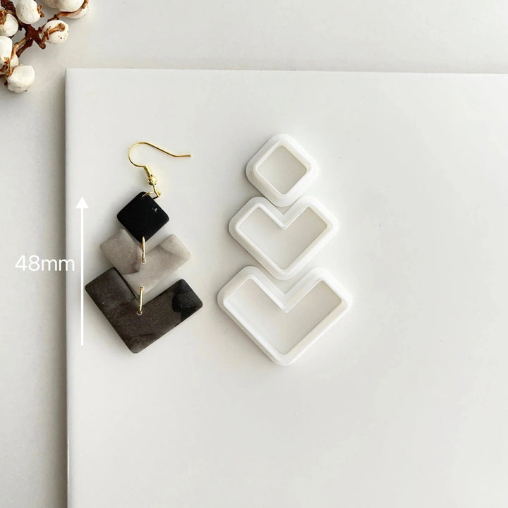 Lisslune | Creative geometric polymer ceramic cutters for unique earring creations