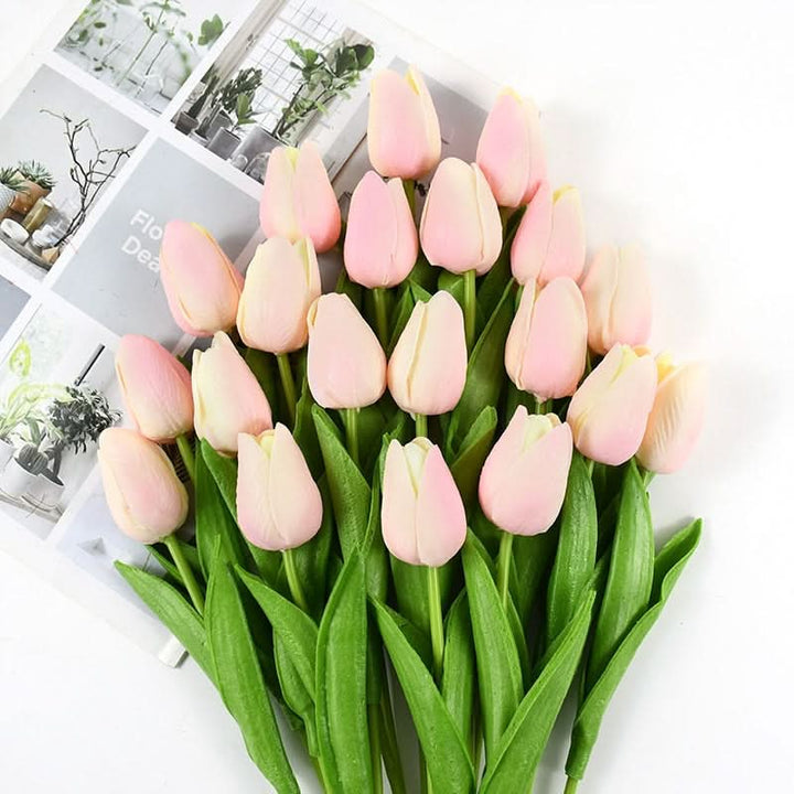Lisslune | Artificial Tulip Bouquet with Realistic Lifelike Flowers