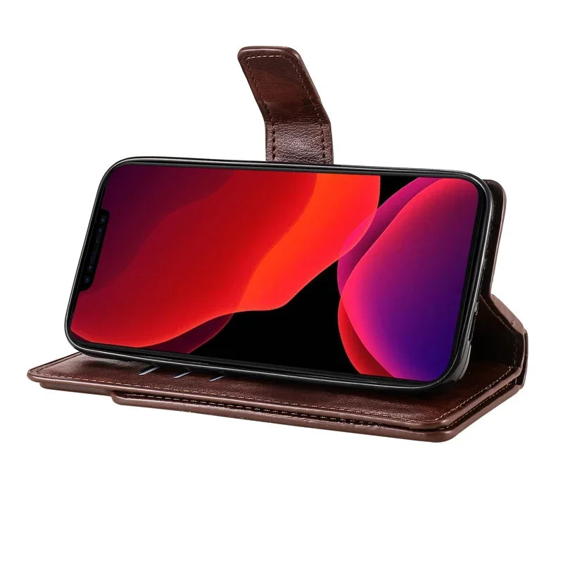 Lisslune | Foldable iPhone Leather Case with Card Slots