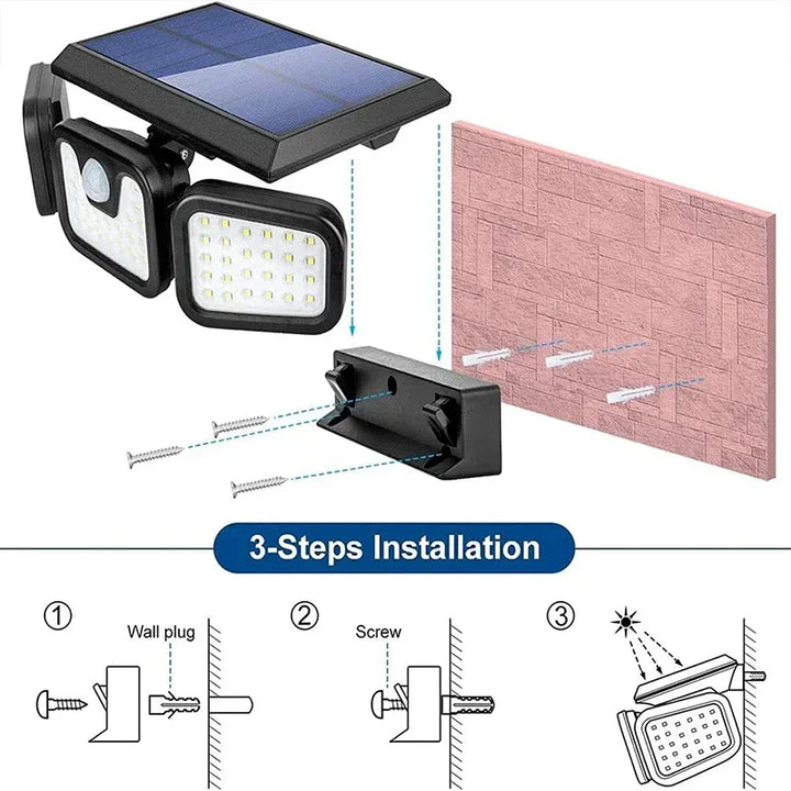 Lisslune | Power Save Motion Activated Outdoor Solar Lamp