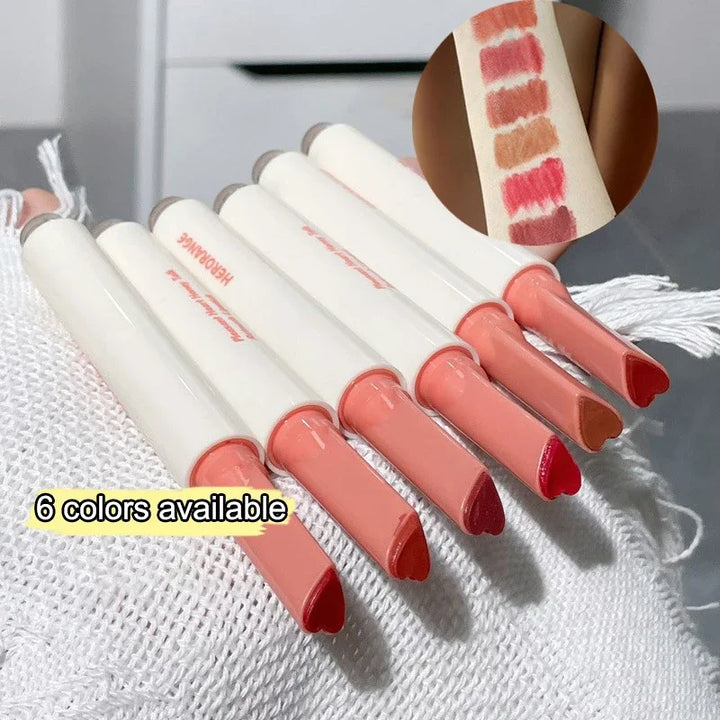 Rynx | New Mirror Glass Solid Lip Lacquer Water Light Heart Shape Lipstick Pen Clear Oil Gel Lip Balm Korean Tint Makeup Girl Cosmetics