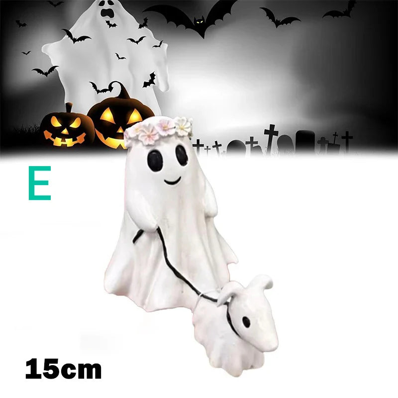 Rynx | Halloween Middle Finger Ghost Decoration Cute Ghost Statue For Home Fireplace Decor Smooth Surface Enhance Festive Atmosphere