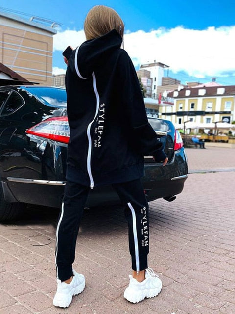 Lisslune | Women's Sweatshirts 2-piece Sets Tracksuit Plus Sizes Autumn Ladies Korea Pants Sweater Jumpsuits Ladies