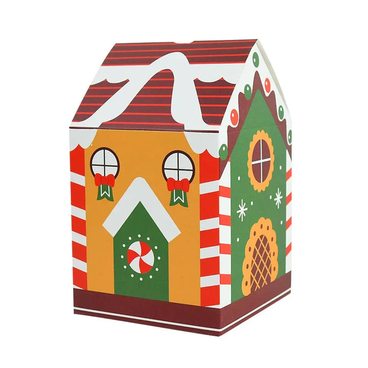 Rynx 4-piece Christmas House-shaped Candy Box Cartoon Merry Christmas Gift Packaging Chocolate Box Christmas 2025 New Year's Party Children's Gifts