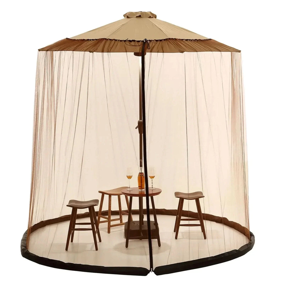 Lisslune | Mosquito net for sun umbrellas up to 4 m – Adjustable & with zipper