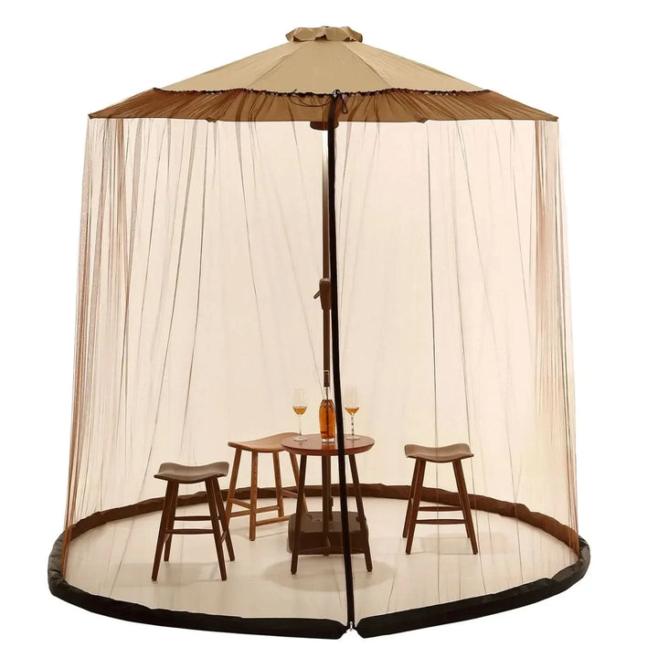 Lisslune | Mosquito net for sun umbrellas up to 4 m – Adjustable & with zipper