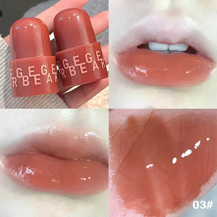 Rynx | Mirror Clear Lipstick Bear Seal Lip Balm Waterproof Moisturizing Long-lasting No Fading Lip Gloss Makeup for Women Korean Cosmetics