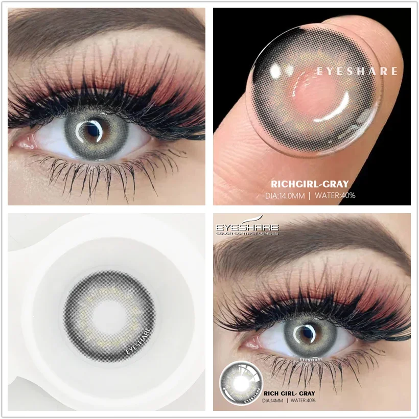 Rynx | 1 Pair Colored Lenses Ocean Colored Contact Lenses Beautiful Pupil Makeup Contact Lens Annual Use Cosmetic Beauty Eye Lenses