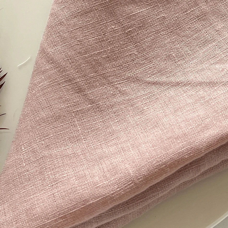 Rynx 4PCS 100% Linen Ruffle Place Mats, Elegant Napkin Fabrics, Event Design Wedding Dinner Table Dinner Party Decor