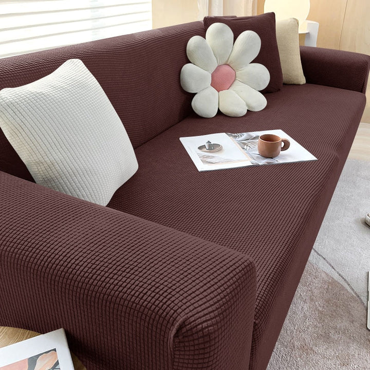 Lisslune | Textured Stretch Sofa Cover | Non-Slip, Machine Washable & Protective for 1-Seater, 2-Seater, and 3-Seater Sofas
