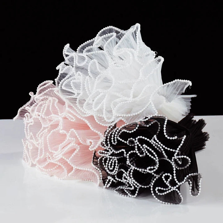 Rynx 4Yards Flowers Packaging Wave Yarn Rose Bouquets Packaging Paper Lace Net Handmade Gift Packaging Supplies Wedding Party Decor