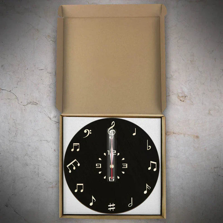 Lisslune | NoteRhythm Artistic Wall Clock – Design with musical notes for modern interiors