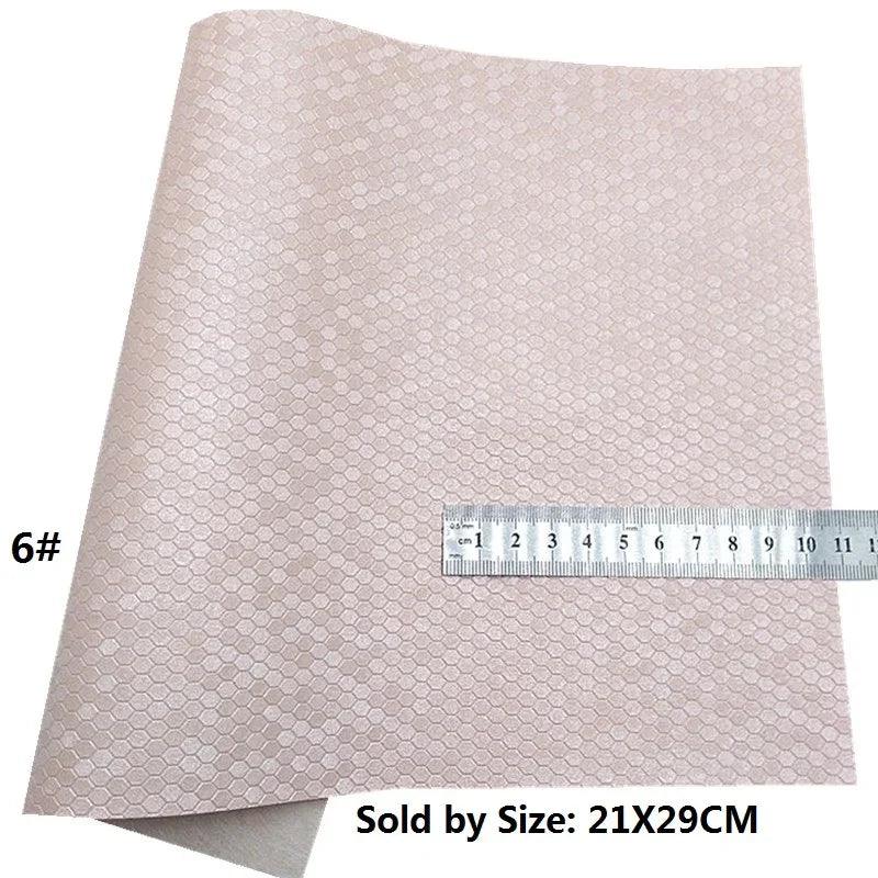 Lisslune | Chic Pink Leather Craft Sheets - Elegant Honeycomb and Heart Designs for Inspiring DIY Creations