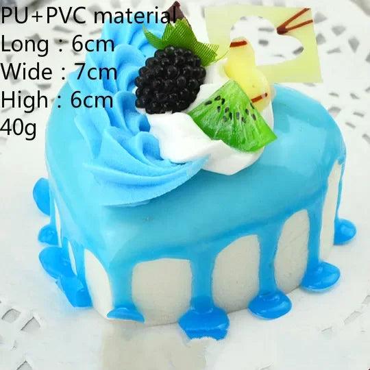 Lisslune | Realistic Faux Fruit Cake Display Model for Home Decor and Photography - 1 Piece Artificial Dessert Prop
