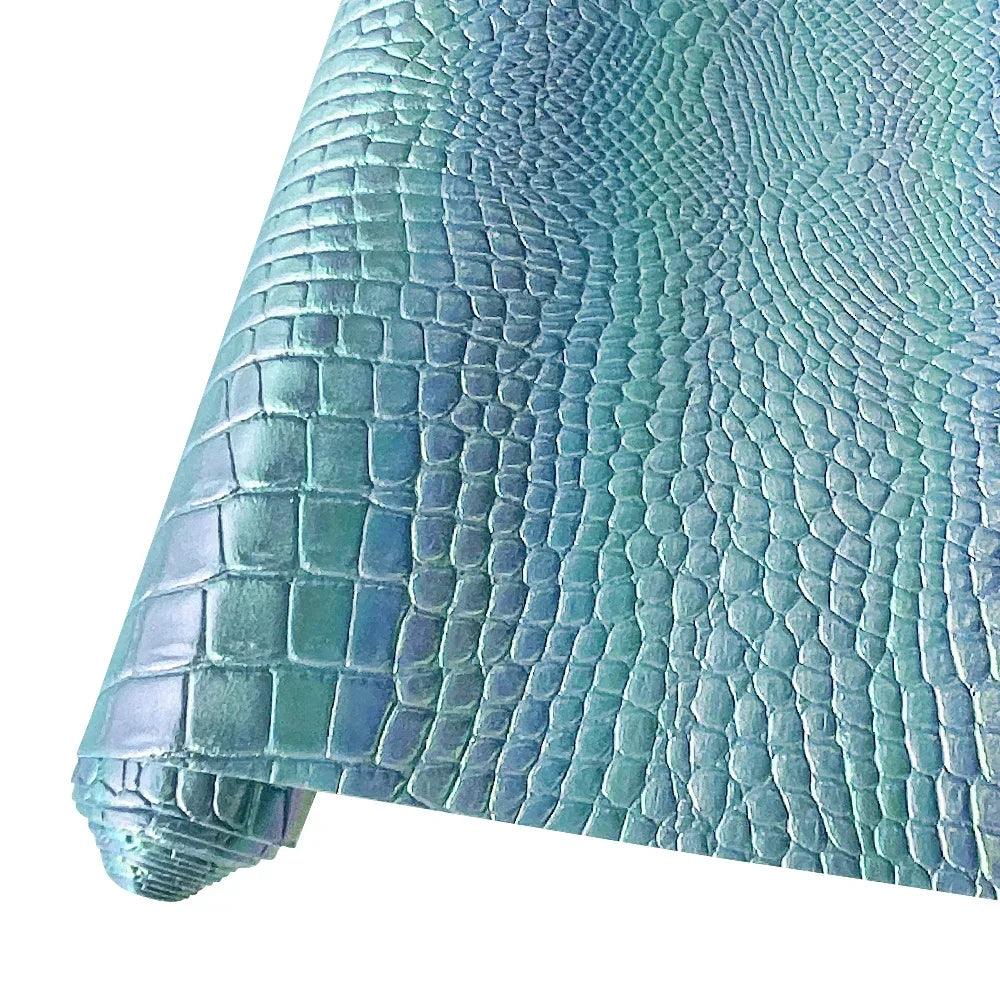 Lisslune | Luxe Holographic Crocodile Pattern Faux Leather Craft Roll - 30x135cm