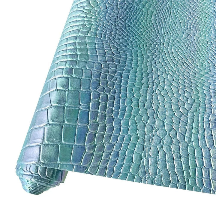 Lisslune | Luxe Holographic Crocodile Pattern Faux Leather Craft Roll - 30x135cm