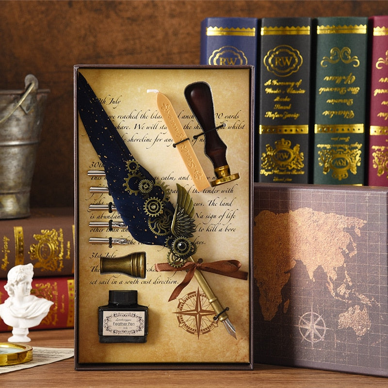 Lisslune | Phoenix Feather Mechanic Calligraphy Pen Set