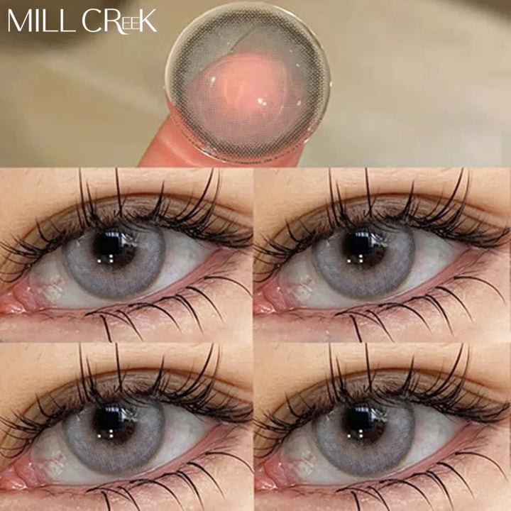 Lisslune | 1 Pair of natural contact lenses for myopia prescription fashion eyes round soft lens student color cosmetic