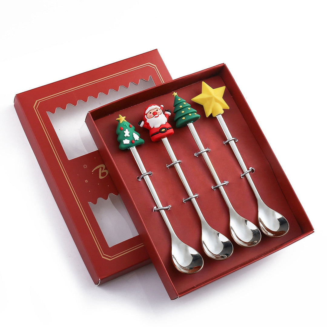 Lisslune | 4Pcs Christmas Best Wishes Tableware Set