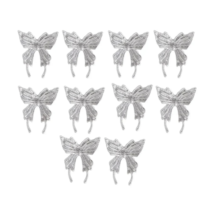 Rynx | 10 Pieces Alloy Snake Butterfly Nail Charms Design 3D Metal Nail Art Rhinestone Decorations Jewelry Gemstone Manicure Design Accessories