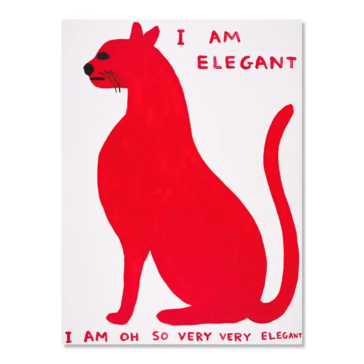 Lisslune | David Shrigley Rabbit Cat Wine Biscuit Train Wall Art Abstract Prints Canvas Painting Nordic Poster Pictures Living Room Decor