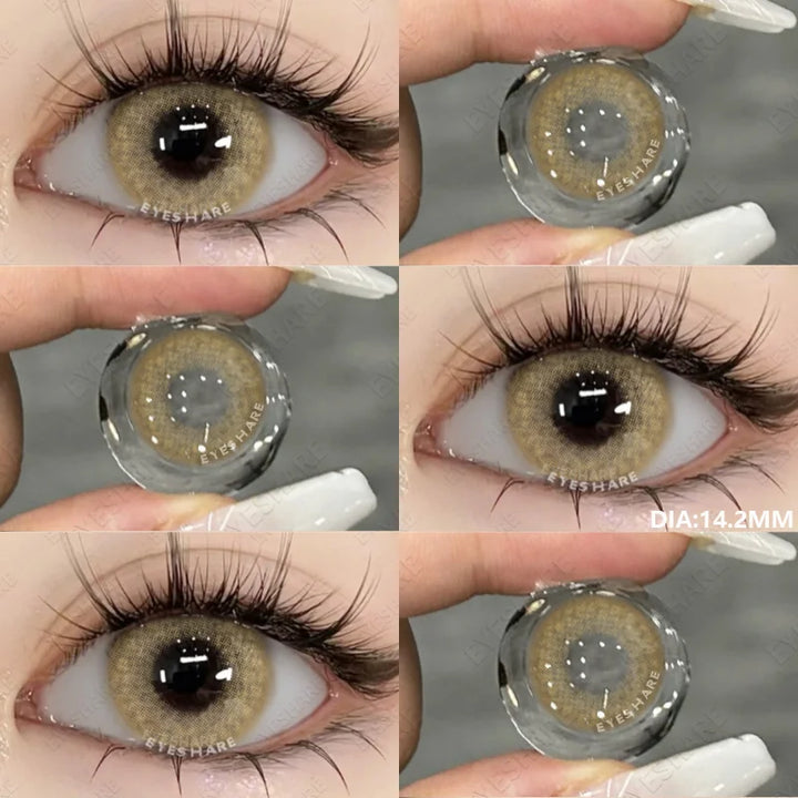 Rynx | 1 Pair Colored Pupils for Eyes Green Eye Color Lenses Brown Natural Blue Eye Lenses High-Quality Gray Lenses Soft Pupils