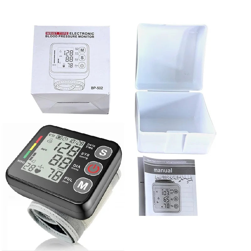 Lisslune | Digital Wrist Blood Pressure Monitor with LCD Display – PulseTrack