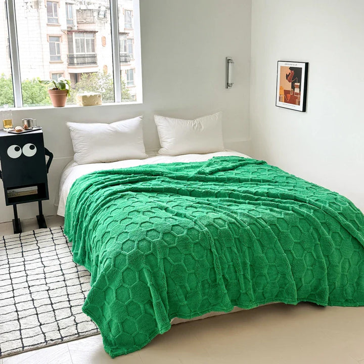 Rynx | New Tafu Velvet Cross Border Double-Sided Jacquard Football Grid Thick Duvet Cover for Bedding Sofa